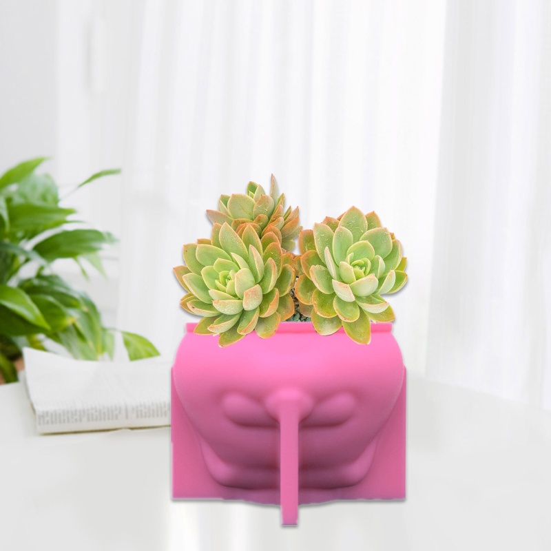 Khuôn Silicone Làm Chậu Cây Mọng Nước Hình Chú Chó DIY