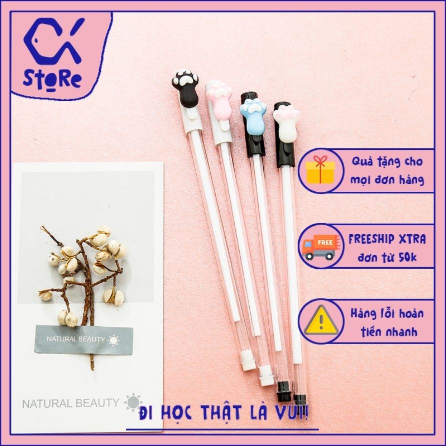 Bút gel chân mèo ngòi 0.5mm Cá store siêu cute, thích hợp đi học