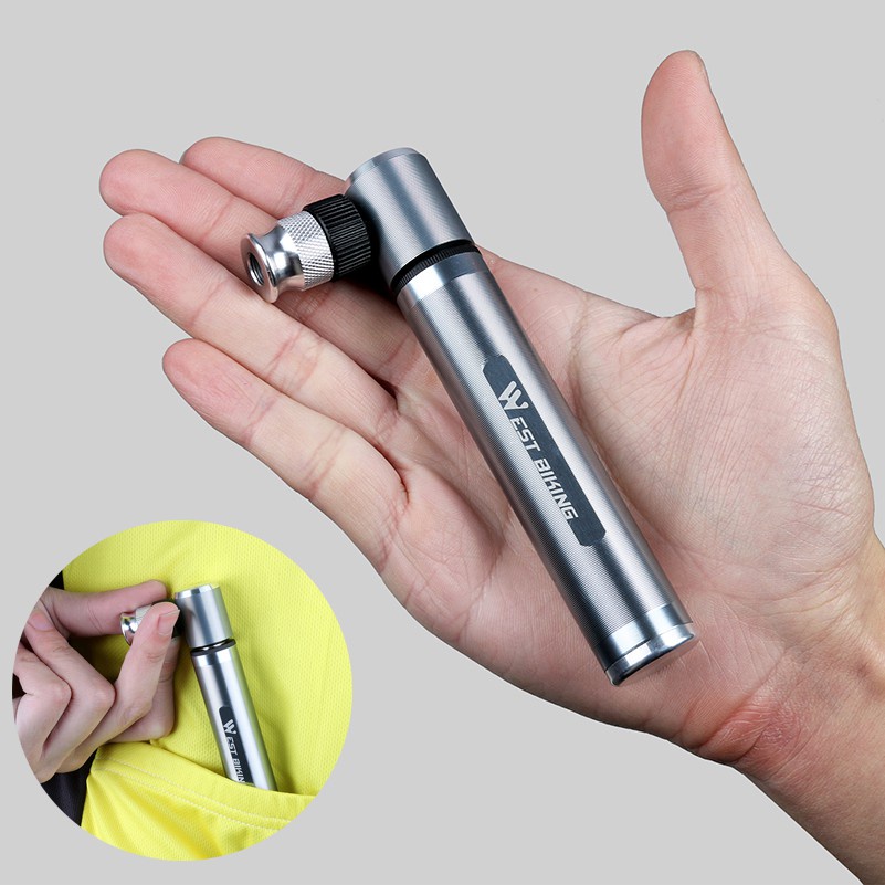 Máy bơm xe đạp WEST BIKING YP0711038 mini bằng hợp kim nhôm siêu nhẹ