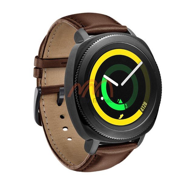 Dây da trơn gân nổi Samsung Gear Sport