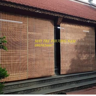 Mành trúc hấp cacbon siêu bền nan 0,5cm hàng nhật làm theo kích thước yêu cầu