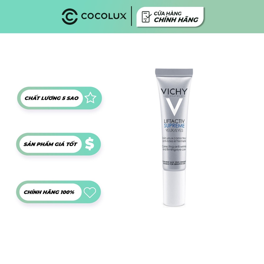 [Công Ty, Tem Phụ] Kem dưỡng chống nhăn và nâng mí mắt Liftactiv Source Eye Cream 15ml Vichy-[Coco Shop]