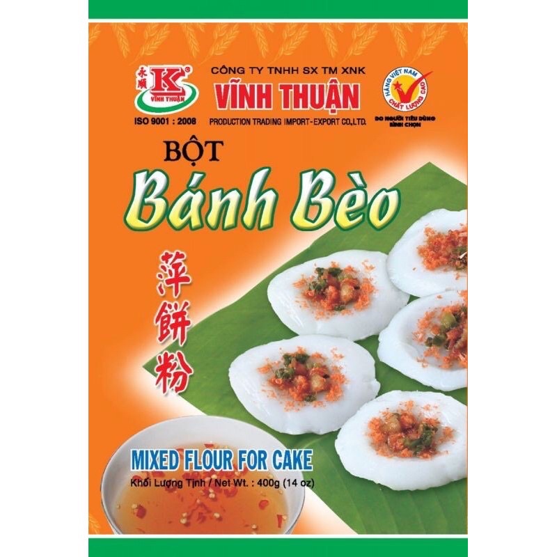 - Bột Bánh Bèo Vĩnh Thuận gói 400g
