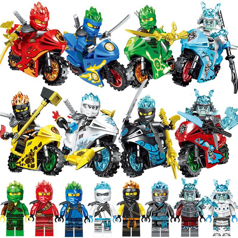 Bộ 8 Đồ Chơi Lắp Ráp Mô Hình Ninjago Dành Cho Em Bé