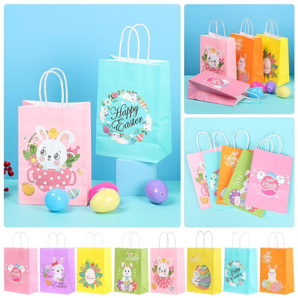 YNATURAL Bộ 4 Túi Đựng Bánh Kẹo Hình Thỏ Phục Sinh Đáng Yêu