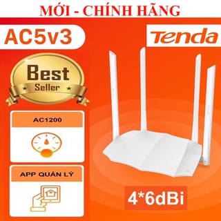 Mua Bộ phát Wifi AC 1200Mbps Dual Band 5GHz & 2.4GHz Tenda AC5 V3