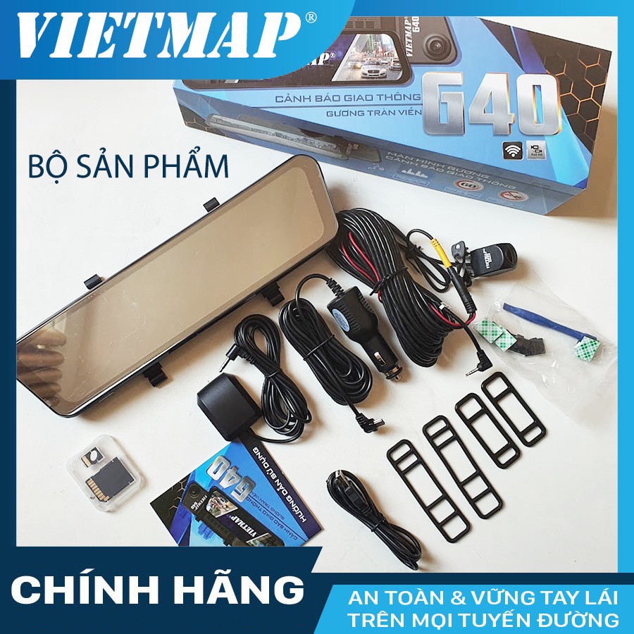 Camera hành trình VIETMAP G40 cho xe ô tô GPS Wifi Cảnh báo tốc độ