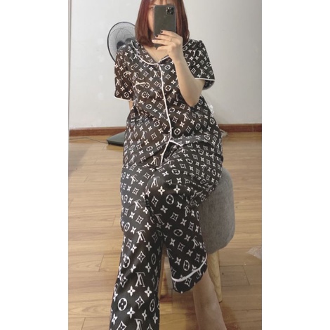 [RẺ VÔ ĐỊCH] Bộ ngủ pizama tay cộc quần dài free size 40-55kg