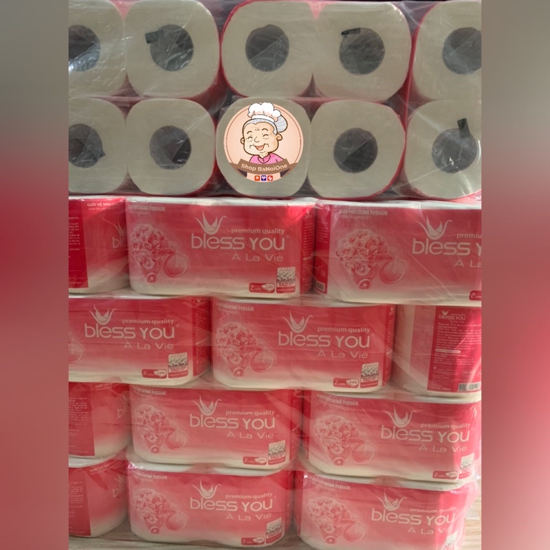Lốc 10 Cuộn Giấy Vệ Sinh Cao Cấp Bless You À La Vie 2 Lớp