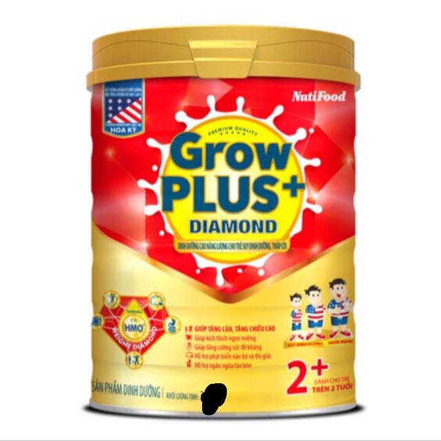 Sữa bột Growplus+ Diamond 2+ lon 900g