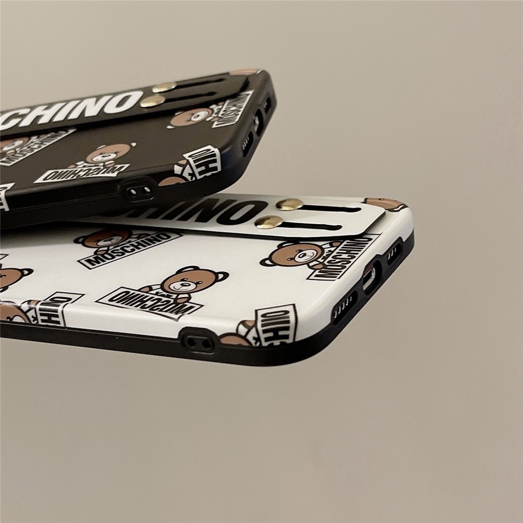 Ốp Lưng Điện Thoại Nhựa Mềm MOSCHINO Bear Case phù hợp cho iPhone15 14 13 12 mini 11 PRO MAX 6/6s 7/8plus SE2 X/XS XR XSMAX #HG512