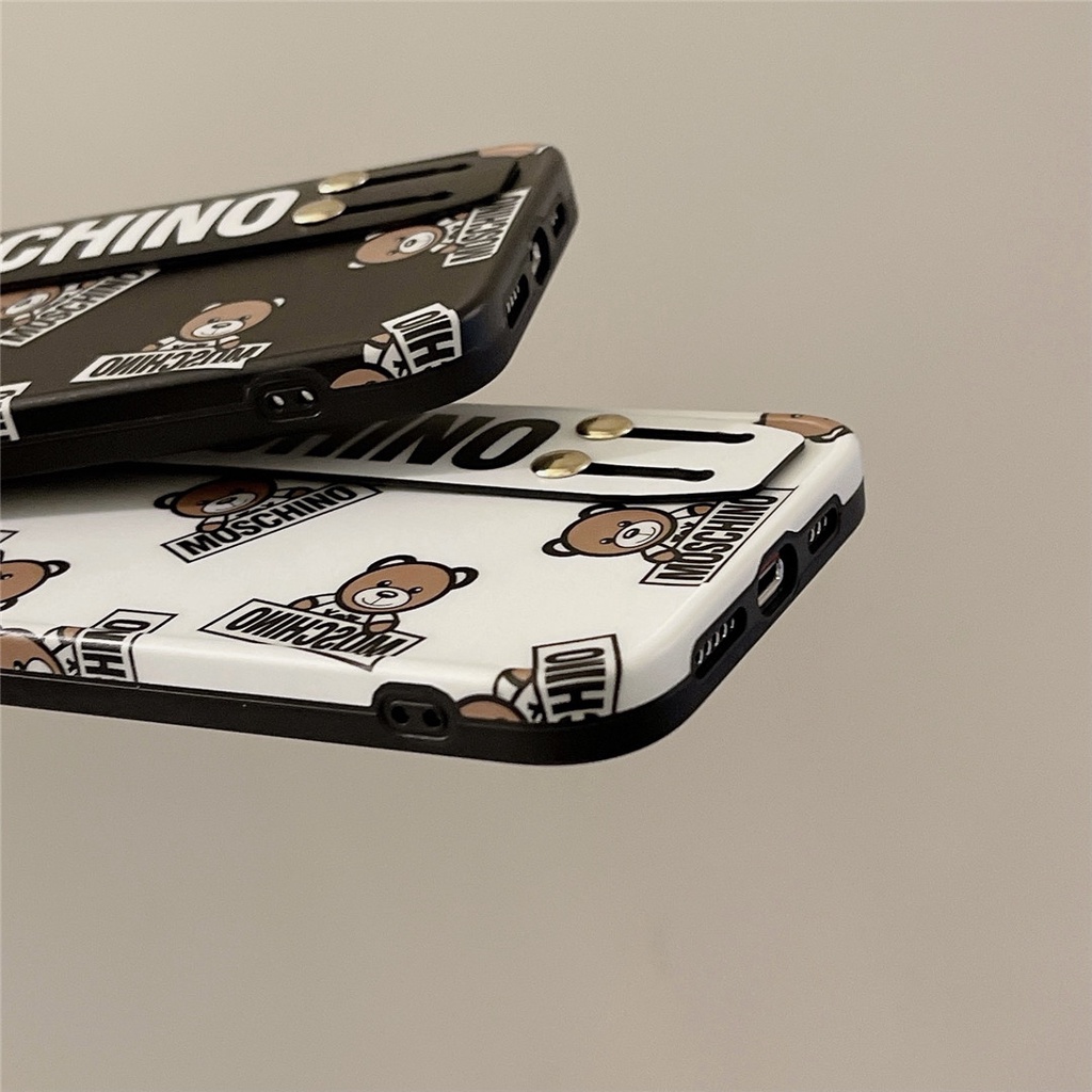 Ốp Lưng Điện Thoại Nhựa Mềm MOSCHINO Bear Case phù hợp cho iPhone13 12 mini 11 PRO MAX 6/6s 7/8plus SE2 X/XS XR XSMAX #HG512