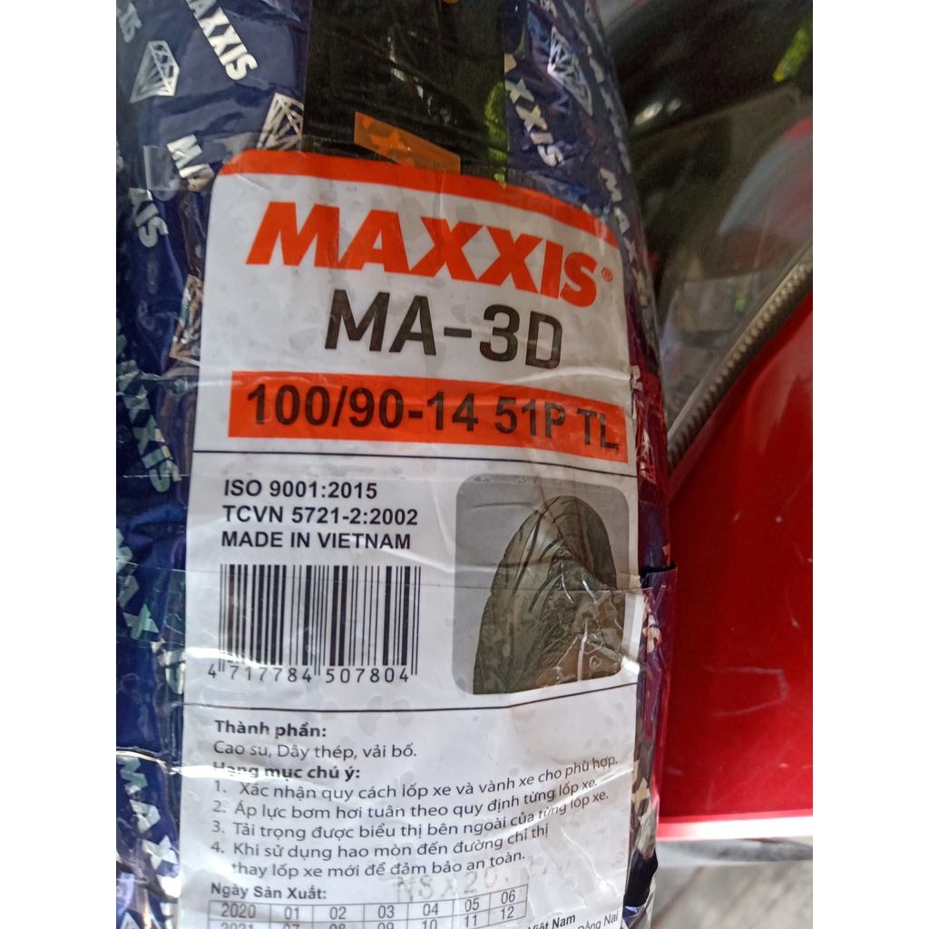 Vỏ Maxxis 100/90-14 3D  ( hình chụp trực tiếp )