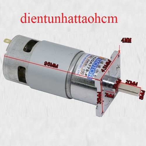 ĐỘNG CƠ GIẢM TỐC 775 TRỤC D 8MM 42GA775 SIÊU KHỎE