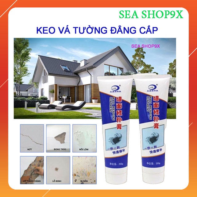 COMBO 5 Lọ Keo Vá Tường Chống Thấm LKB 250gr - Trám Trét Vết Nứt Khe Hở Tường - Chống Mốc Ẩm - SEASHOP9X