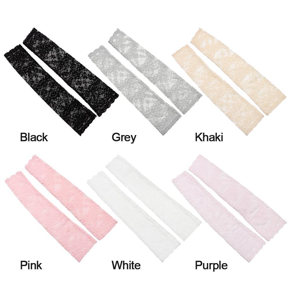 SUYO 1 Đôi Găng Tay Ren Che Phủ Cánh Tay Chống Nắng Mùa Hè Cho Nữ