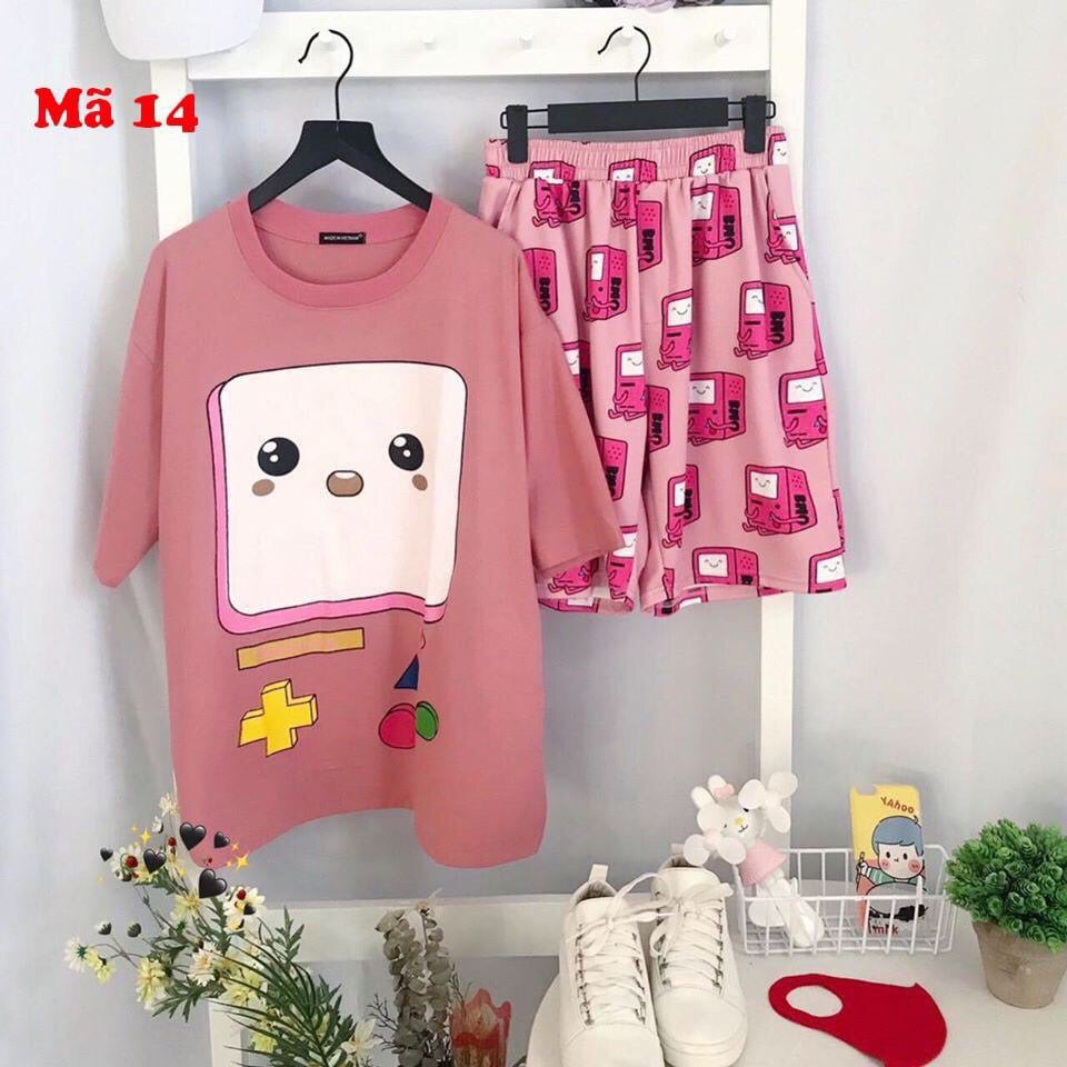 Bộ quần hoạt hình ELMO + Áo thun unisex form rộng tay lỡ | BigBuy360 - bigbuy360.vn