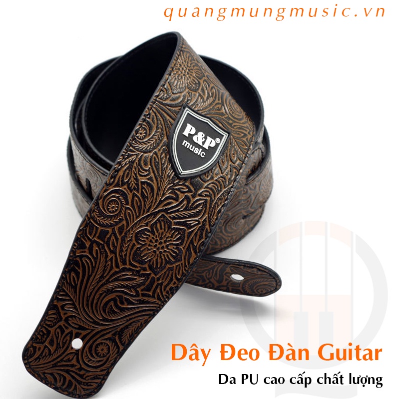 Dây Đeo Đàn Guitar Da PU Cao Cấp Đẹp Cá Tính ( Da PU, Similar Chất Lượng )