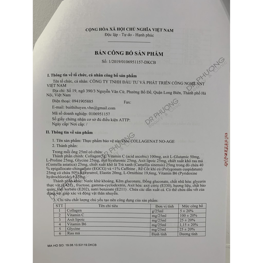 [CHÍNH HÃNG] Nước uống đẹp da CollagenaT No age Drink - Collagen Plus Làm đẹp da hiệu quả