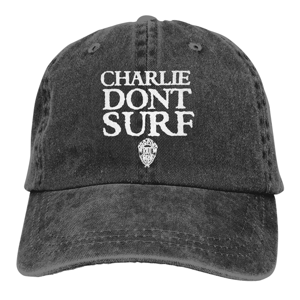 Mũ Lưỡi Trai Denim In Hình Nhân Vật Phim Hoạt Hình Charlie Don 't Surf Axl Rose 90s