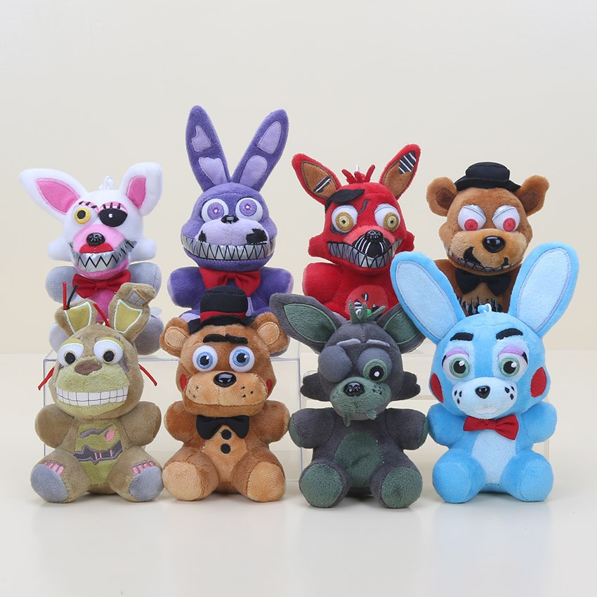 Móc Khóa Hình Gấu Nhồi Bông Trong Five Nights At Freddy 's 4 Fnaf Chica Bonnie Cỡ 15cm 84224207