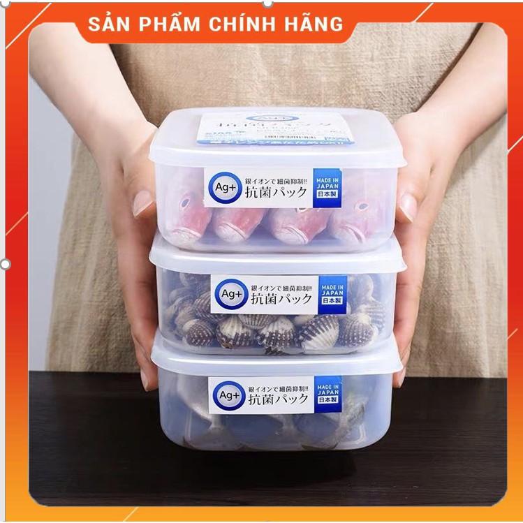 Hộp đựng thực phẩm NHẬT BẢN👉KHÁNG KHUẨN- TƯƠI LÂU 👉 1300ml An toàn trong tủ lạnh+ lò vi sóng. Nhập khẩu từ Nhật.