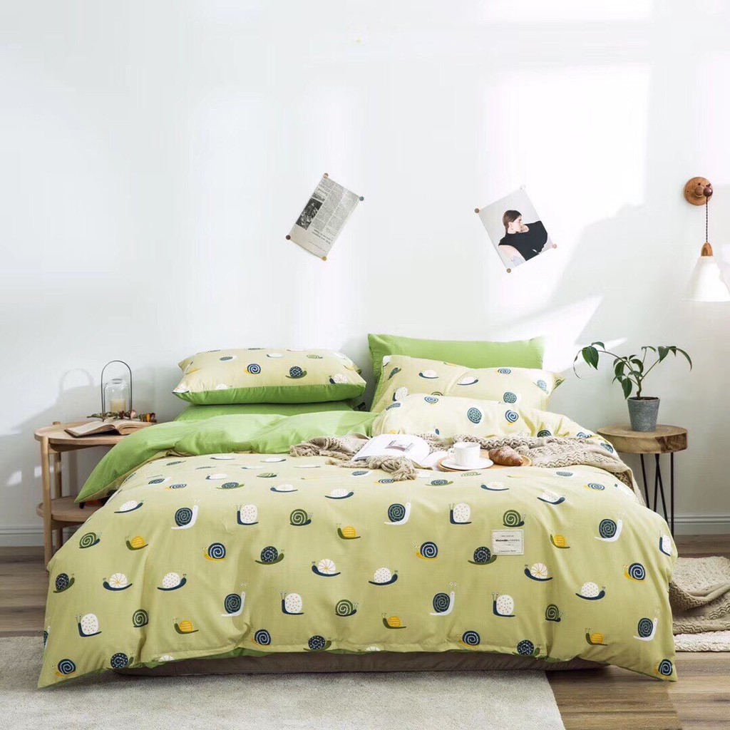 [ TỔNG HỢP COTTON HOẠT TÍNH] Trọn Bộ 4 Món Chăn Ga Gối Cotton Hoạt Tính đủ Mẫu Mã/ Đủ Kích Thước Lựa Chọn