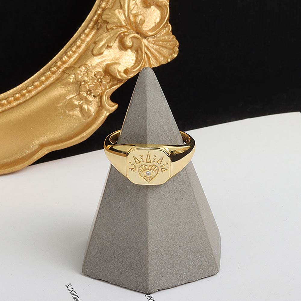 Nhẫn đeo tay kim loại đính đá phong cách âu mỹ cho nữ