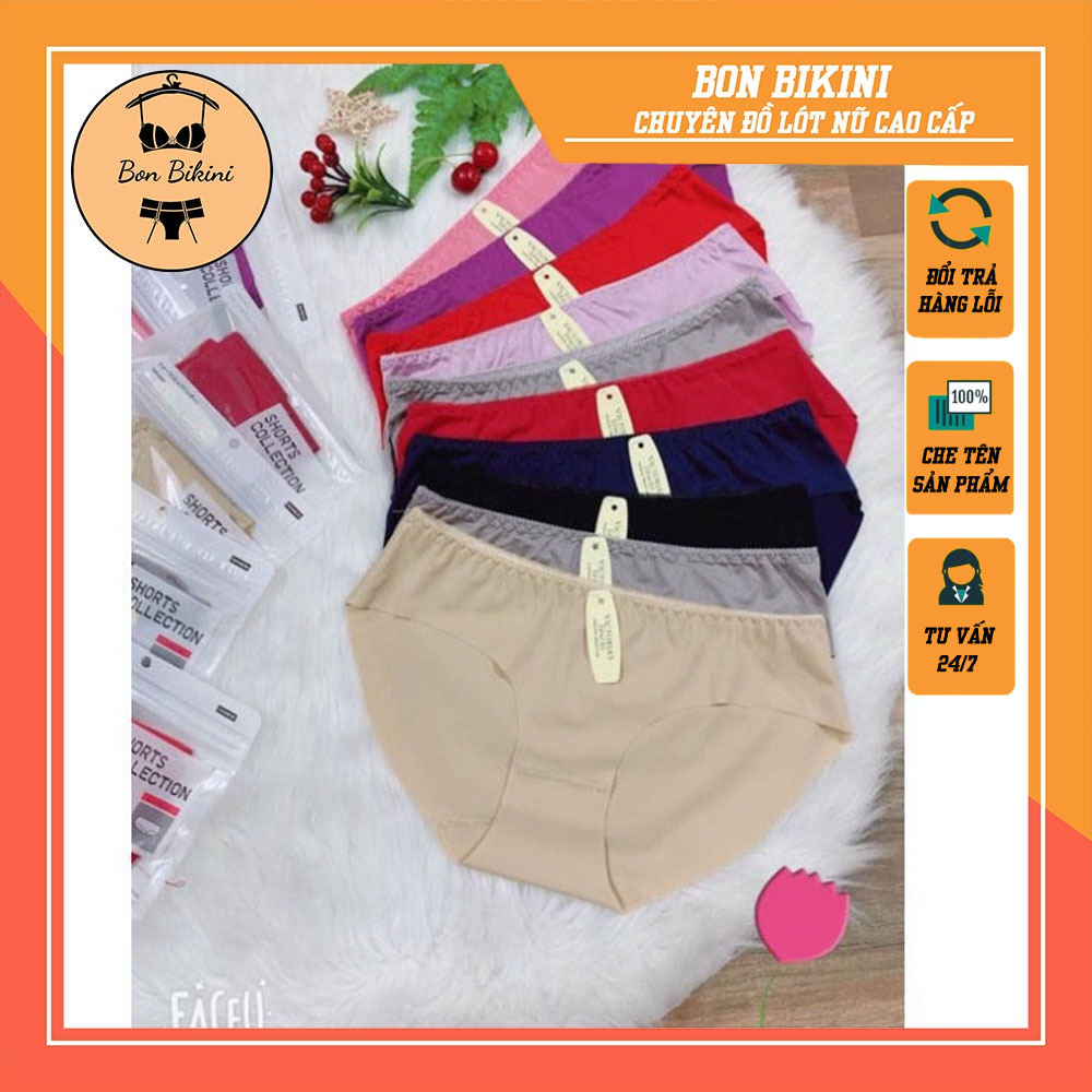 Quần Lót Nữ su trơn Mềm Mịn Co Giãn Tốt cạp viền FREESIZE ( 43-60KG)