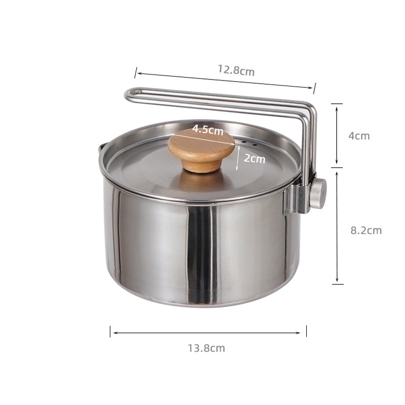 Ấm Đun Nước Đa Năng Bằng Thép Không Gỉ 304 Có Thể Gấp Gọn Tiện Lợi