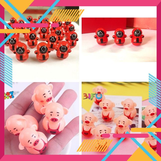 [5❤️][FREESHIP] LẬT ĐẬT MINI SQUID GAME - SET 3 HEO PIGGY [HCM]