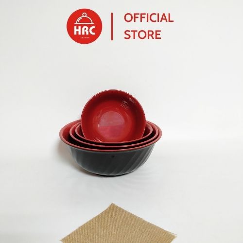 Tô Phở Xoắn Phíp Melamine (CAO CẤP) FATACO Việt Nam Màu Đỏ Đen