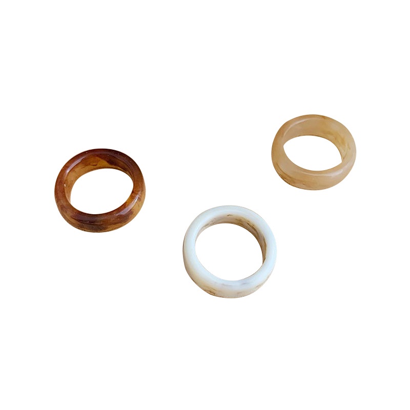 Nhẫn Bằng Acrylic Màu Sắc Tối Giản Phong Cách Hàn Quốc