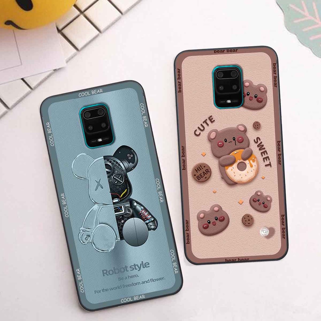 Ốp Xiaomi Redmi Note 9 / Note9s / Note 9 Pro bear brick, gấu đáng yêu, dễ thương