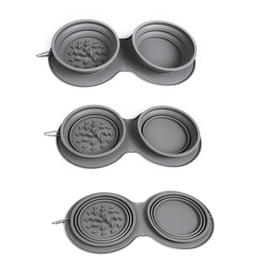 Bát Ăn Cho Thú Cưng Bằng Silicone Không Độc Hại Chống Tràn Có Thể Gấp Gọn Tiện Dụng