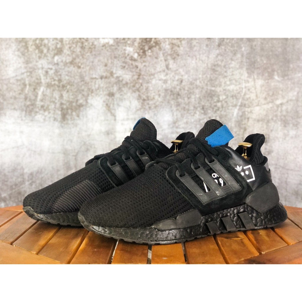 (SIZE 40) Giày thể thao chính hãng 2hand ADIDAS EQT EQUIPMENT SUPPORT (CUSTOM BOOST ĐEN)