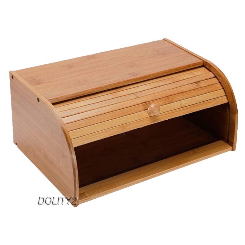 Hộp đựng bánh mì bằng gỗ dạng nắp cuộn tiện dụng
