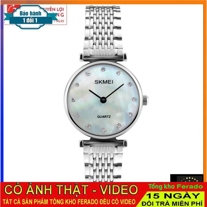 [ xả kho ] ĐỒNG HỒ NỮ SKMEI 1223, DÂY THÉP CAO CẤP, MẶT TRÒN