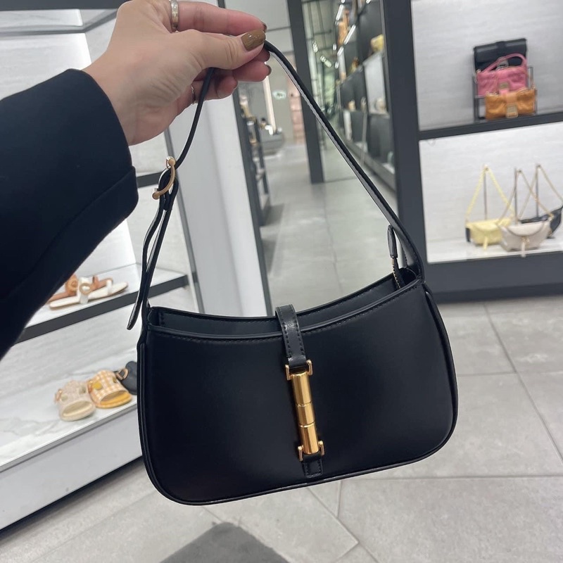 Túi xách kẹp nách khoá nam châm - clip shop tự quay