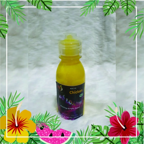 Màu Đổ Loang Chicken 5D Chai 100ml DIY Đổ Màu Acrylic Tượng Gấu Bearbrick, Tập Vẽ Tranh Độc Đáo