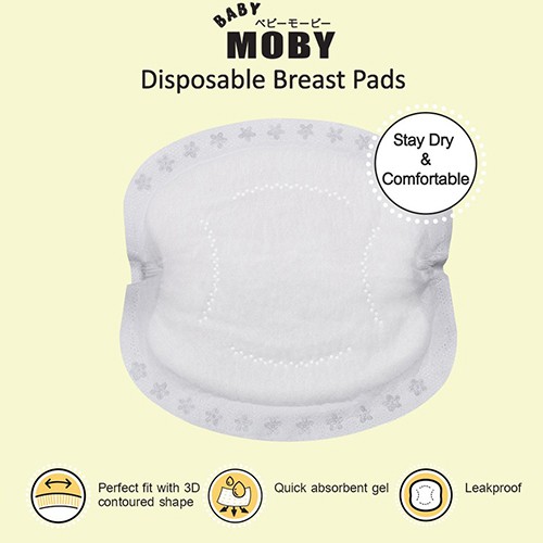 Miếng lót thấm sữa MOBY - Bịch 60c