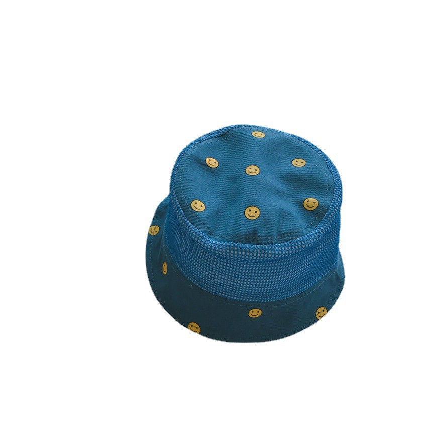 Mũ Bucket Thêu Hình Mặt Cười Dễ Thương Thời Trang Cho Bé