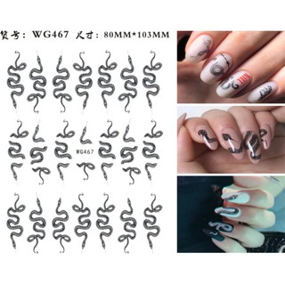 Sticker dán NAIL hình rồng, rắn, phượng