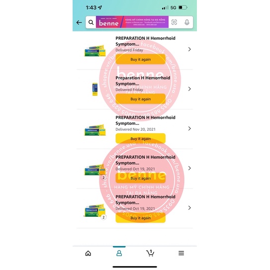 Kem bôi trĩ PREPARATION H Hemorroidal Cream 26g/28g/51g/57g của Mỹ