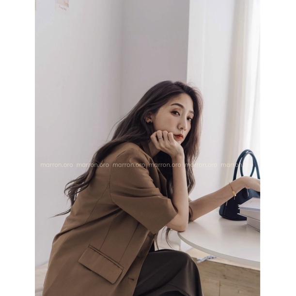 Áo khoác cộc tay CHOCO BLAZER by Marron oro | BigBuy360 - bigbuy360.vn