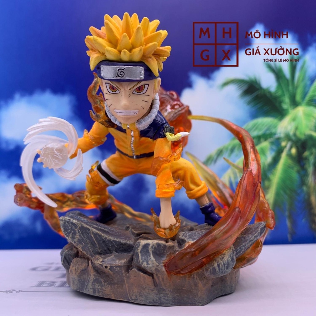 Mô hình Naruto nhất vỹ đang sử dụng rasengan siêu đẹp hàng cực nét cao 9 cm hokage làng lá  jinchuriki cửu vĩ  figue mô