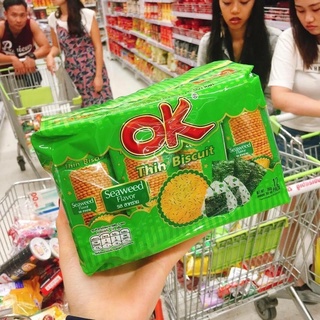 Bánh quy Thái Lan OK 360gr, hình đồng tiền 1 bịch 12 gói nhỏ, bánh có 3 vị | BigBuy360 - bigbuy360.vn
