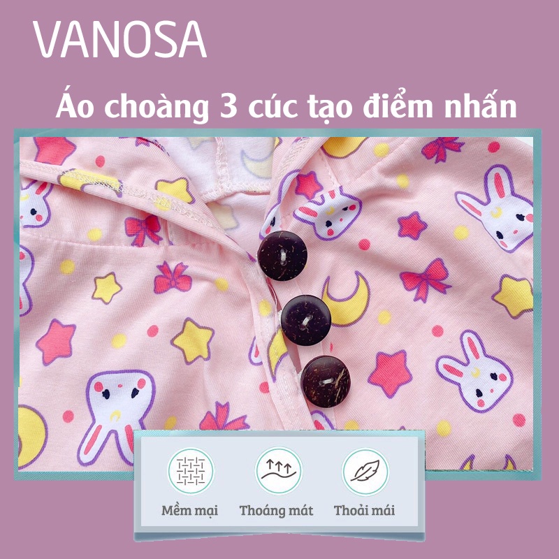 Áo choàng chống nắng cho bé VANOSA - chất liệu cotton hàn cao cấp AC10