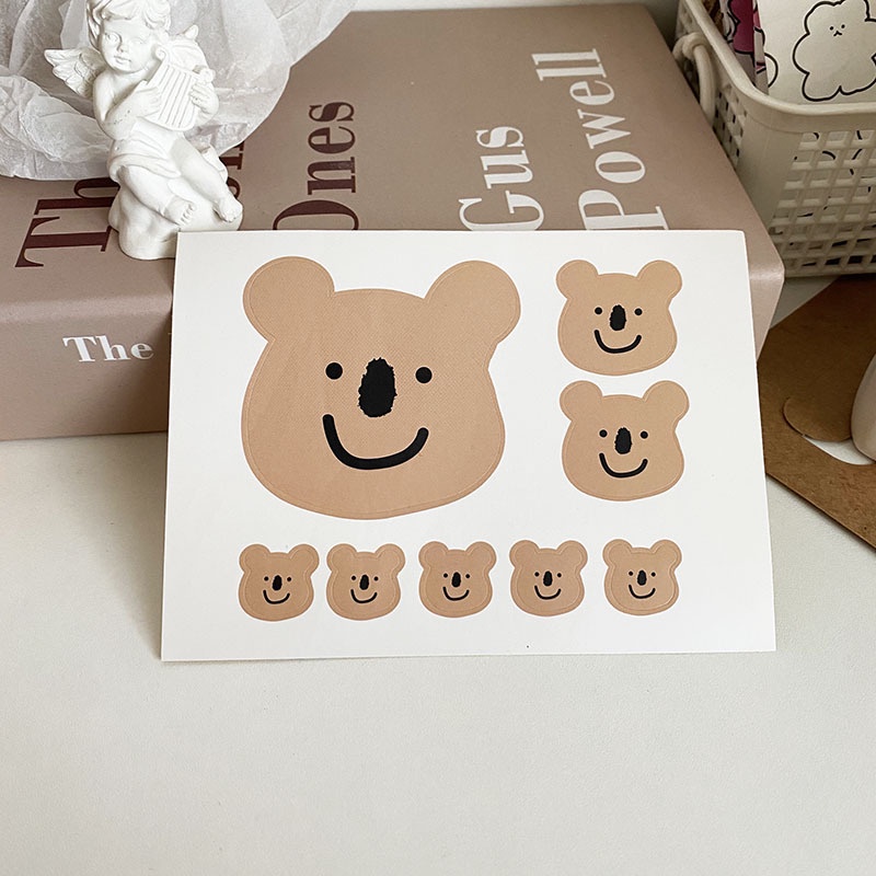 Miếng Dán Hình Mặt Cười Trang Trí Sổ Tay/Điện Thoại Phong Cách Hàn Quốc Sáng Tạo