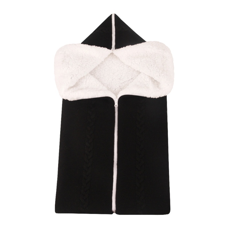 Túi Ngủ Đan Len Có Khóa Kéo Giữ Ấm Cho Bé Sơ Sinh